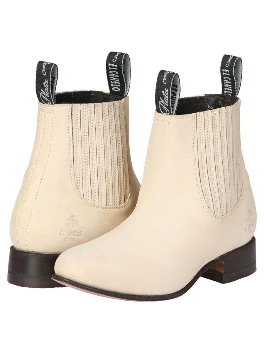 Canelo Charro Boot Suede In Bone 229