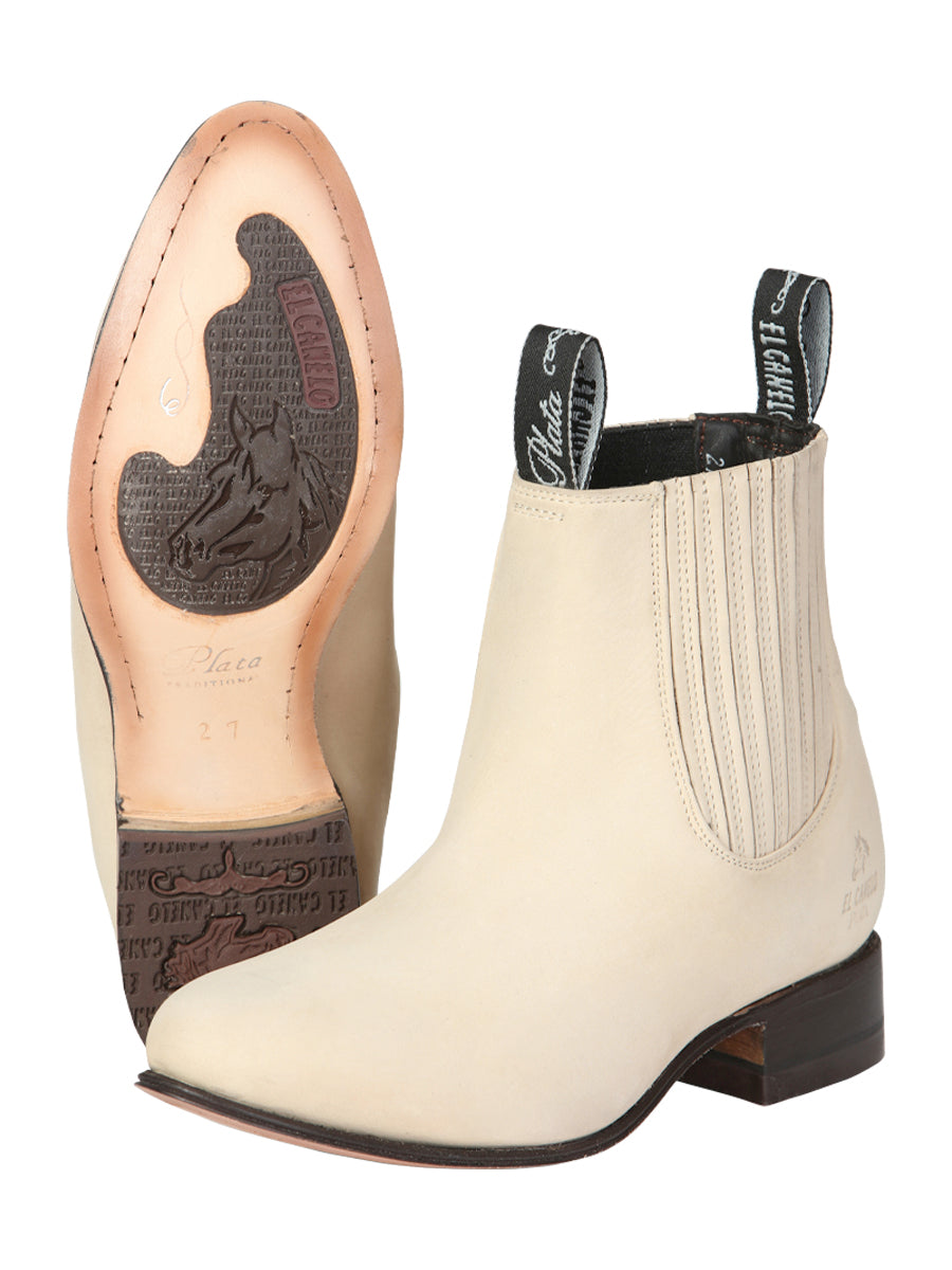 Canelo Charro Boot Suede In Bone 229