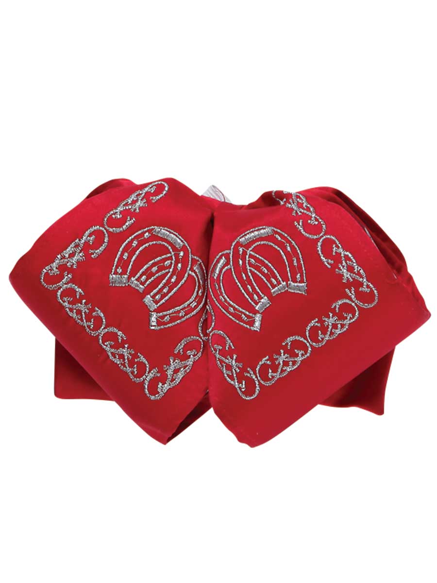 Adult 
Mexican Charro Bow Tie 100% Polyester Red/Silver  600128